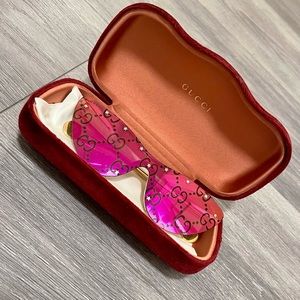 Gucci pink & gold GG mirror sunglasses. 100% authentic